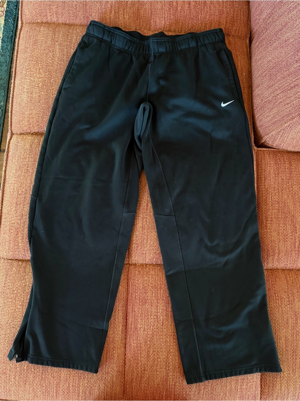 Nike Black Women's Jogger Sweatpants with White Swoosh